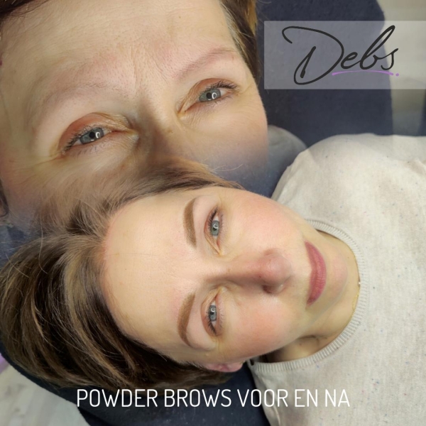 Powderbrows voor na