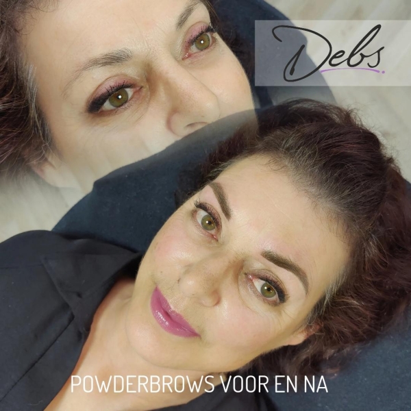 Powderbrows voor na